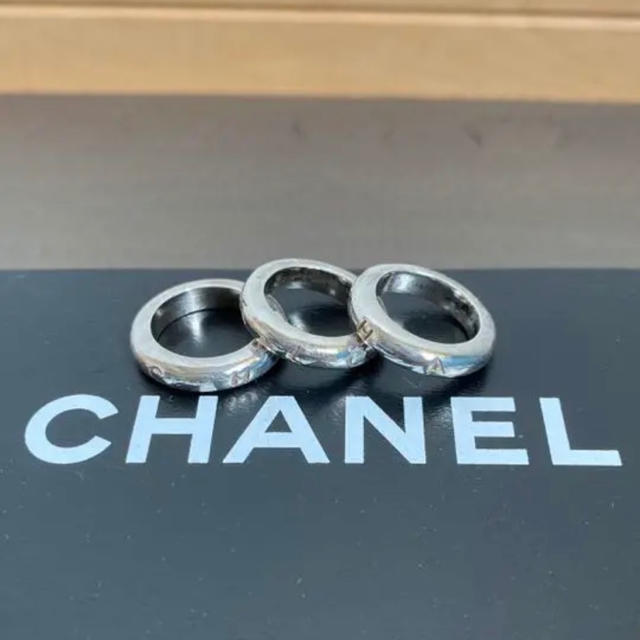 CHANEL シャネル シルバー 3連リング