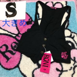 ロニィ(RONI)の新品タグ付き★RONI★Tシャツ生地ベスト★S大きめ(Tシャツ/カットソー)