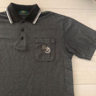 ケンゾー(KENZO)の90's  KENZO GOLF ポロシャツ　黒　ケンゾー　Lサイズ　レトロ(ポロシャツ)