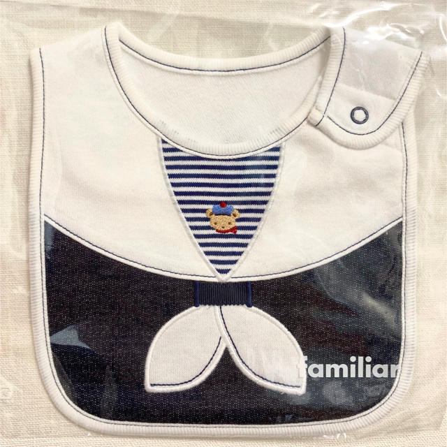 familiar(ファミリア)の新品！ファミリアfamiliarよだれかけスタイ キッズ/ベビー/マタニティのこども用ファッション小物(ベビースタイ/よだれかけ)の商品写真