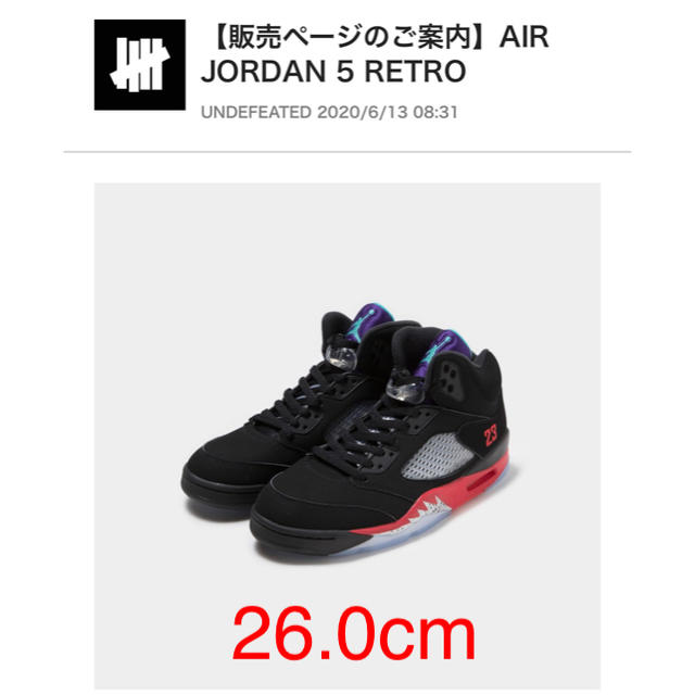 NIKE AIR JORDAN 5 26.0cm