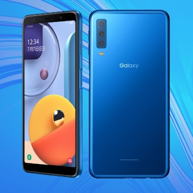 Galaxy(ギャラクシー)の【新品未開封】Galaxy A7 ブルー 64GB スマホ/家電/カメラのスマートフォン/携帯電話(スマートフォン本体)の商品写真