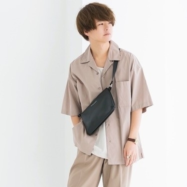 WYMLIDNMTENCEL/COTTONOPENCOLLARSHIRTべージュ