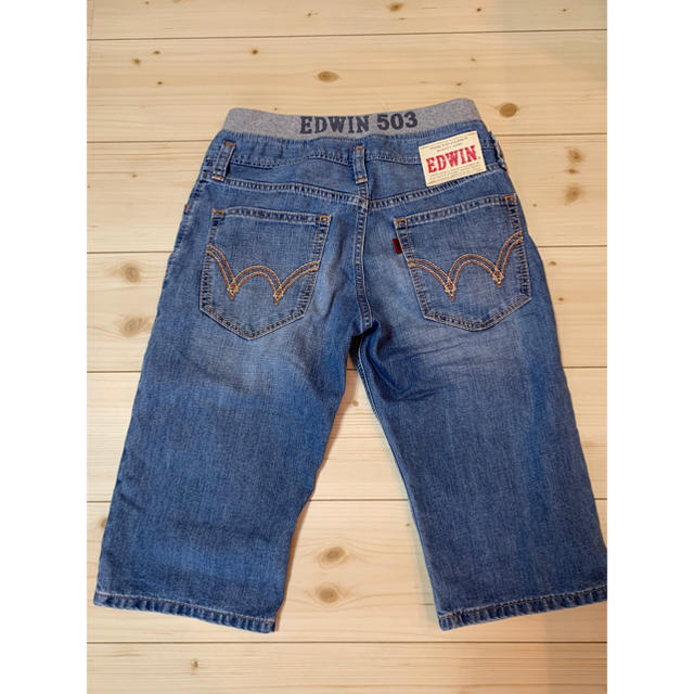 EDWIN(エドウィン)の【EDWIN】ボーイズ J503 ハーフパンツ　ブルー　150(160) キッズ/ベビー/マタニティのキッズ服男の子用(90cm~)(パンツ/スパッツ)の商品写真