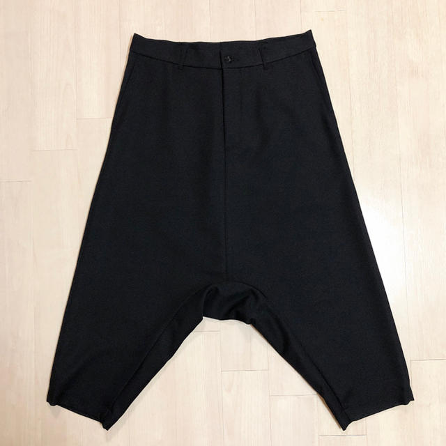 BLACK COMME des GARCONS ブラックコムデギャルソン Dropped Crotch Pants サルエルクロップドパンツ 1G-P019 AD2020 ブラック