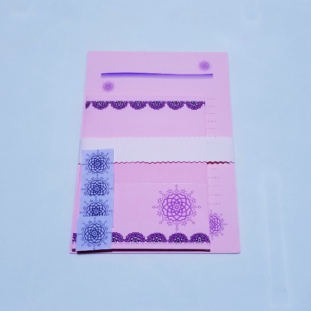 【handmade】紫１５～レターセット～ ハンドメイドの文具/ステーショナリー(カード/レター/ラッピング)の商品写真