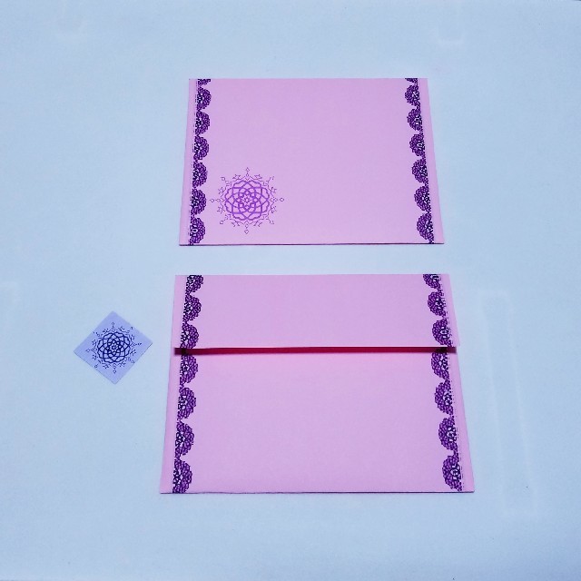【handmade】紫１５～レターセット～ ハンドメイドの文具/ステーショナリー(カード/レター/ラッピング)の商品写真