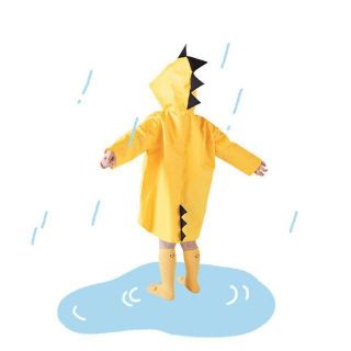 梅雨の時期にも 恐竜かっぱ Mサイズ （100cm)(レインコート)