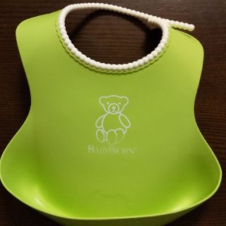 ベビービョルン(BABYBJORN)の中古品 ベビージョルン ソフトスタイ グリーン(お食事エプロン)