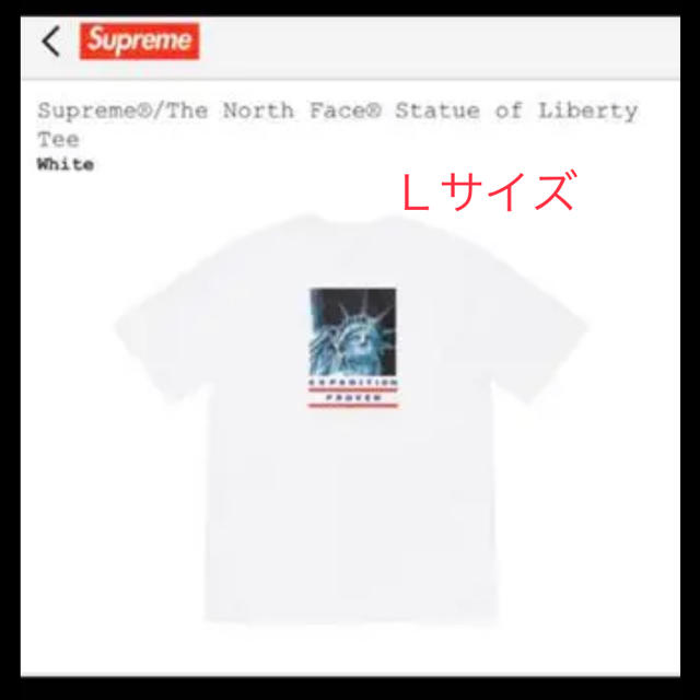 thenorthface【即日発送】Supreme×THE NORTH FACE Ｔシャツ　白　Ｌ