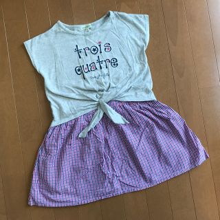 サンカンシオン(3can4on)の【3can4on】ワンピース size120(ワンピース)