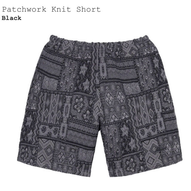 Supreme Patchwork Knit Short 黒 Sサイズ