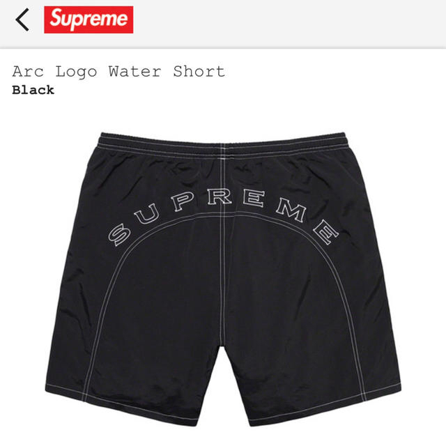BlackSIZESサイズ　supreme Arc Logo Water Short