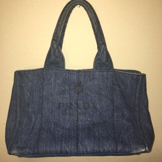 プラダ(PRADA)のカナパトート PM デニム 布袋付(トートバッグ)