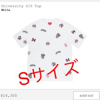 最安値　University S/S Top Sサイズ