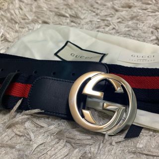 グッチ(Gucci)の【GUCCI グッチ】シェリーライン　ベルト インターロッキング G(ベルト)