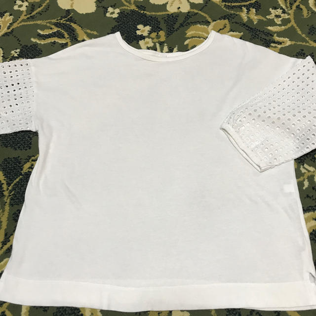 UNIQLO(ユニクロ)のユニクロ 白 七分袖Tシャツ レディースのトップス(Tシャツ(長袖/七分))の商品写真