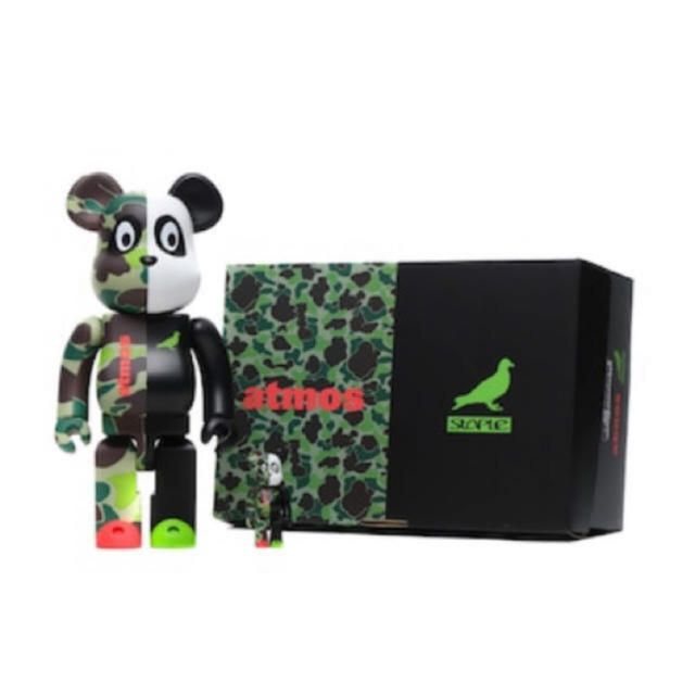 最新商品 BE@RBRICK atmos x STAPLE #3 100% u0026 400