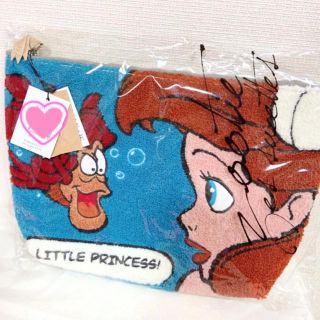 ディズニー(Disney)のディズニープリンセス アリエル　さがら刺繍Bigポーチ(クラッチバッグ)