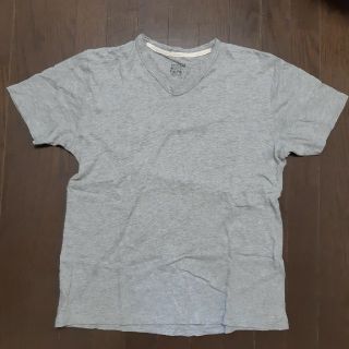 ムジルシリョウヒン(MUJI (無印良品))の無印良品 Vネック グレー Tシャツ ＸＬ(Tシャツ/カットソー(七分/長袖))