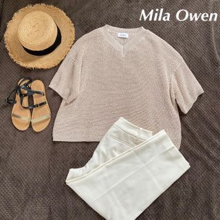 ミラオーウェン(Mila Owen)の美品 Mila Owenミラオーウェン サマーニット リネン混 オーバーサイズ(ニット/セーター)