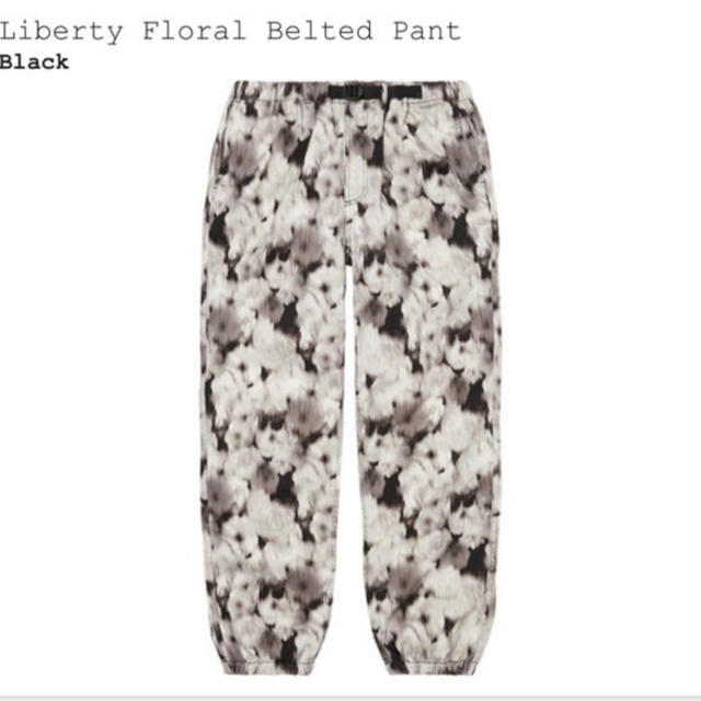 supreme Liberty Floral Belted Pant blackパンツ