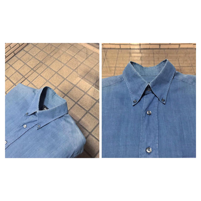 HUGO BOSS(ヒューゴボス)のvintage ヴィンテージ 90s HUGO BOSS 長袖 リネンシャツ メンズのトップス(シャツ)の商品写真