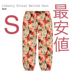 シュプリーム(Supreme)のSupreme Liberty Floral Belted Pant Red(ワークパンツ/カーゴパンツ)