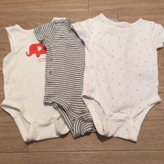 ベビーギャップ(babyGAP)のベビーギャップ 肌着3枚セット 3-6m 60、70cm まとめ売り(肌着/下着)