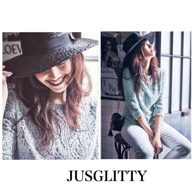 JUSGLITTY(ジャスグリッティー)のカタログ掲載♡ペプラムバテンレースブラウ レディースのトップス(カットソー(長袖/七分))の商品写真