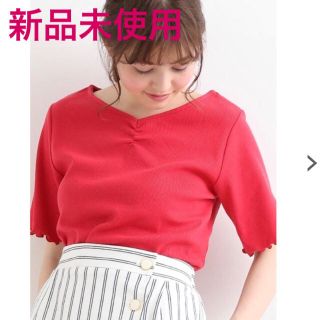 マジェスティックレゴン(MAJESTIC LEGON)のメローVネックプルオーバー(カットソー(半袖/袖なし))