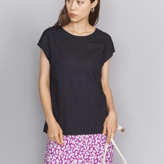 ビューティアンドユースユナイテッドアローズ(BEAUTY&YOUTH UNITED ARROWS)の美品★ボイルバックタイフレンチスリーブブラウス(シャツ/ブラウス(半袖/袖なし))