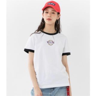 エックスガール(X-girl)のx-girl リンガーTシャツ(Tシャツ(半袖/袖なし))