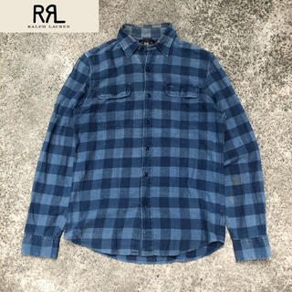 ダブルアールエル(RRL)のRRL ダメージ加工 パラカシャツ /vintage チェック #ボロの美学(シャツ)