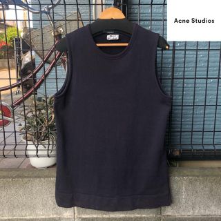 アクネ(ACNE)の2017 Acne Studios 裏起毛　コットン ベスト /ネイビー(ベスト)