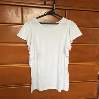 ユニクロ(UNIQLO)のユニクロ  フリル袖Tシャツ(Tシャツ(半袖/袖なし))