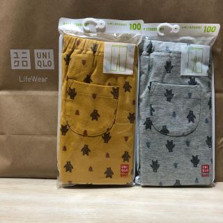 ユニクロ(UNIQLO)の【土日セール】ユニクロ　レギンス  クマ　100(パンツ/スパッツ)