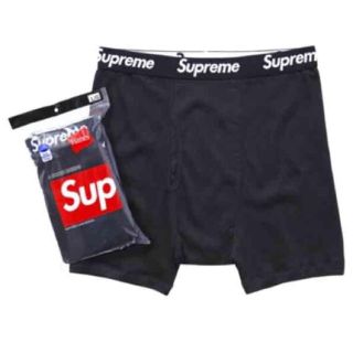 シュプリーム(Supreme)の【Lサイズ】ボクサーパンツ 黒(ボクサーパンツ)