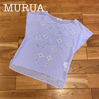 ムルーア(MURUA)のMURUA デザインシフォン カットソー(カットソー(半袖/袖なし))