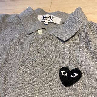 【希少】プレイコムデギャルソン ポロシャツ ネイビー 紺色 半袖 刺繍ロゴ