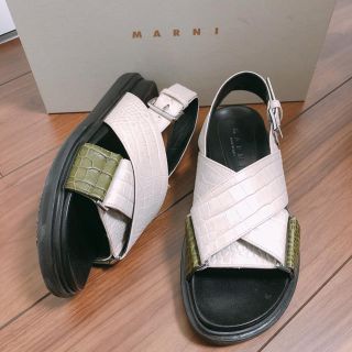 マルニ(Marni)のマルニ★フスベットクロスサンダル　37(サンダル)