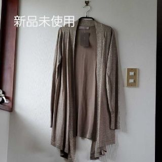 ザラ(ZARA)のZARA　ザラ　ロングカーディガンラメ入り(カーディガン)