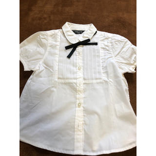 コムサイズム(COMME CA ISM)のコムサイズム　半袖シャツ　サイズ100A リボン付き(ドレス/フォーマル)