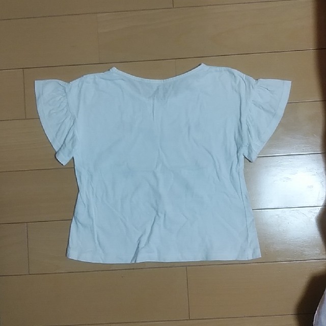 UNIQLO(ユニクロ)のUT　ホワイト地 マカロンハート柄　110㎝ キッズ/ベビー/マタニティのキッズ服女の子用(90cm~)(Tシャツ/カットソー)の商品写真