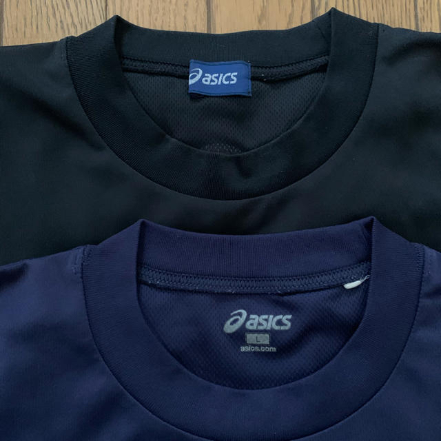 asics(アシックス)のasics バスケTシャツ 2枚組(紺黒) スポーツ/アウトドアのスポーツ/アウトドア その他(バスケットボール)の商品写真