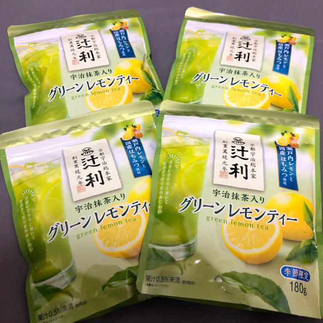 4袋セット　辻利　グリーンレモンティー　宇治抹茶　180g×4袋 食品/飲料/酒の飲料(茶)の商品写真