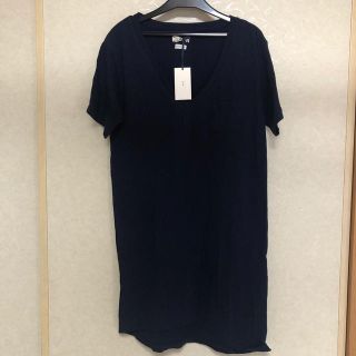 シー(SEA)のSEA rie Tシャツ ワンピース　ネイビー　新品(ひざ丈ワンピース)