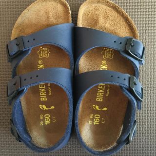 ビルケンシュトック(BIRKENSTOCK)のタグ無し　箱無し　新品　16㎝　ネイビー(サンダル)