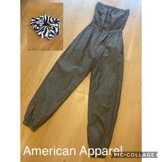 アメリカンアパレル(American Apparel)の未使用品【American Apparel】アメアパ　シャンブレージャンプスーツ(ロングワンピース/マキシワンピース)