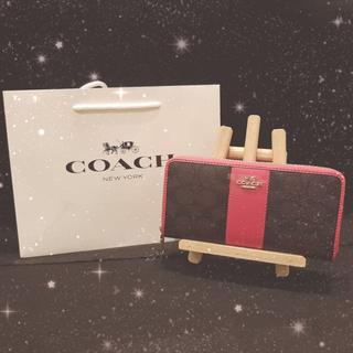 コーチ(COACH)の【限定１点】COACH 財布 F52859 PINK レザー 長財布(財布)